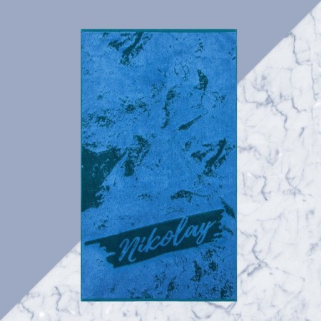 The towel is the nominal terry Ethel "Nicholas" blue, 50x90cm, 100% cotton, 420g/m2