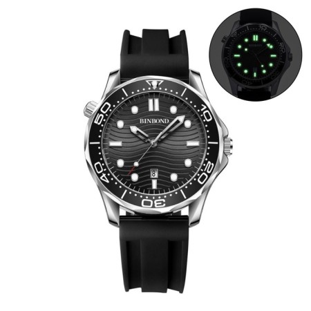 Men's wrist watches, d-4.4 cm, strap L-26 cm, 3 atm, luminous