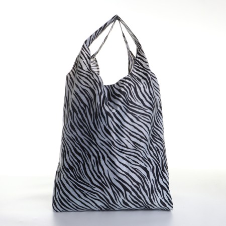Household bag on the button, folding, black/white color-1