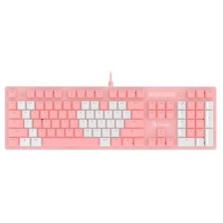 Keyboard A4Tech Bloody B800 Dual Color Mechanical Pink/White USB for Gamer Led-3