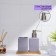 Savanna Square bathroom accessories set, 3 items (soap dispenser, glass, stand), lilac color