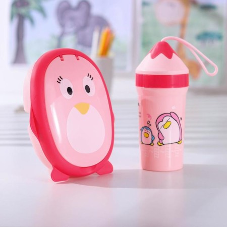 Pengui set, 2 items: lunch box, bottle 20 × 18 × 8 cm, color mix