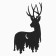 Decoration wall -mounted for the interior, panel on a wall of wood "deer", 37 x 36 cm