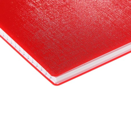 Notepad A6, 80 sheets of a cage, on the crest of canvas is red, plastic cover, micropercitual for separation-3