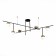Ceiling Ceiling ST LUCE. SL1507.422.06. Albero. 6x5 watts, G9, 4000k, 163.5x20x75 cm, black color