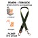 Car seat belt for dogs, 70 x 2.5 cm, khaki