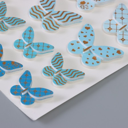 Interior sticker PVC "Two butterflies" Blue 26x15.5 cm-1