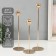 Climber Metal "Shar with faces" d = 2 cm set 3 pcs gold 22 cm, 27 cm, 32 cm