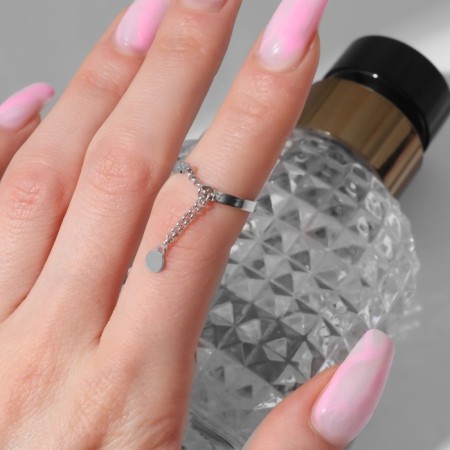 Ring "chain" circle, silver color, dimensionless-1