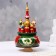 Musical souvenir "Temple" No. 2, red-green, manual painting, 112x22 cm