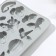Form for jewelry of the share "Magic", silicone, 23 × 16.5 × 2 cm, 14 cells, color mix