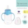 A bottle for feeding, a classic throat, fitted, with handles, 150 ml., From 0 months., Blue color