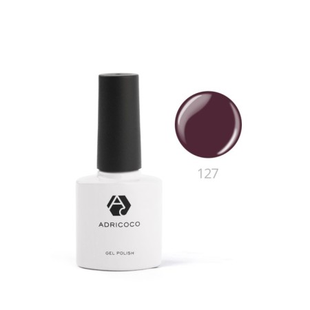 Color gel polish Adricoco, No. 127 Dark Bord, 8 ml