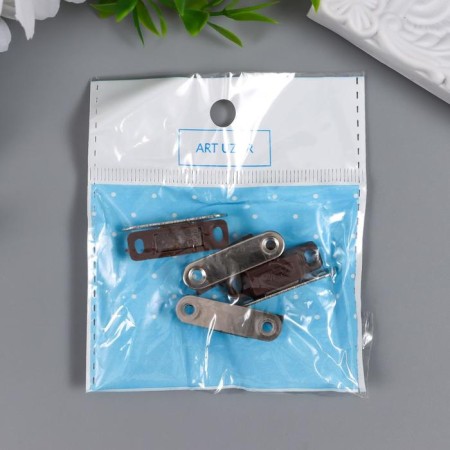 Magnetic lock (set 4 pcs) brown 3x1 cm-4