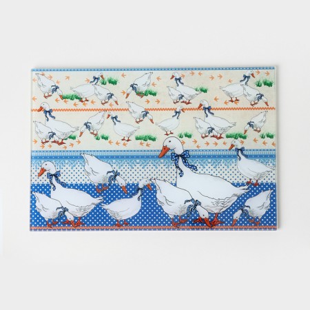 Glass Glass Board "Geese", 20x30cm