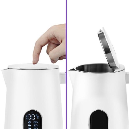 Electric ketta KitFort KT-6115-1, plastic, FUITH Metal, 1.5 L, 1800 W, White-2