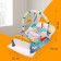 Set 2 in 1 swing and a rug "duckling", light, sound effects, blue color