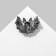 Brooch "Halloween" bat, a matte black-pink color in gray metal