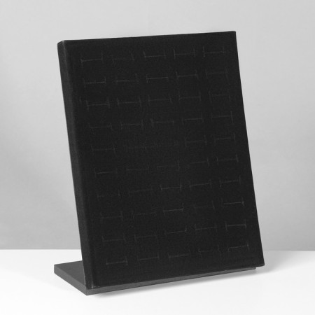 Standing for rings 50 seats, phlock, black color 20 × 9.7 × 24 cm-2