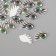 Decor for creativity tree "Green Eyes" set of 20 pcs 2.4x1.5 cm