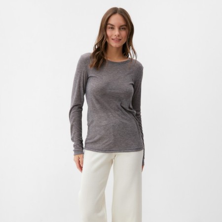 Women's longliva KAFTAN: Basic Line color is gray-violet, size 40-42-2