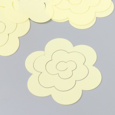 The workpiece of Foamiran "Flower Curly" 10x9.5 cm set 5 pcs. Directly yellow-1