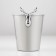 A stainless steel ice bucket, 2 l, 25 × 16 × 20.5 cm, chrome color