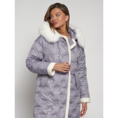 Coat insulated winter female, size 44, color gray color-9