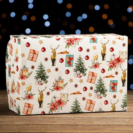 Folding box, bilateral "Christmas evening", 25 x 17 x 10 cm