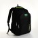 Youth backpack with a zipper, 4 pockets, black/green color