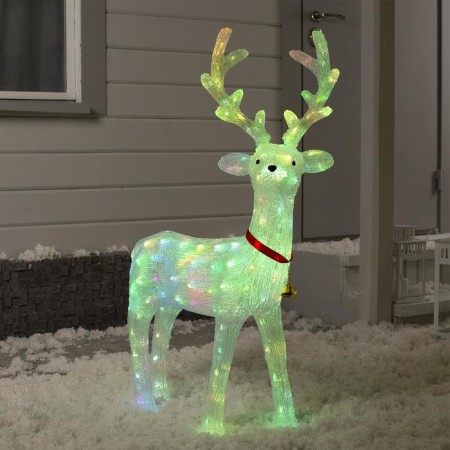 LED figure "Deer" 57 × 90 × 25 cm, acrylic, 40 LED, 220 V, glow of multi (RGB)