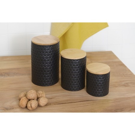 Bank for storage ceramic Liberty Jones Farah, 900 ml, black color-4