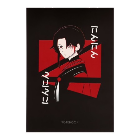 Notepad A5, 40 sheets in a cage on an anime paper clip, cover Cover Cardboard, OFSET block, mix-3