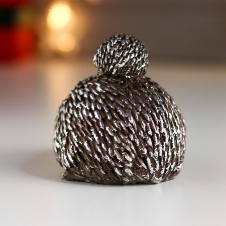 Souvenir Polystone "Hedgehog with baby Hedgehog on the back" 7x6.5x10 cm-3