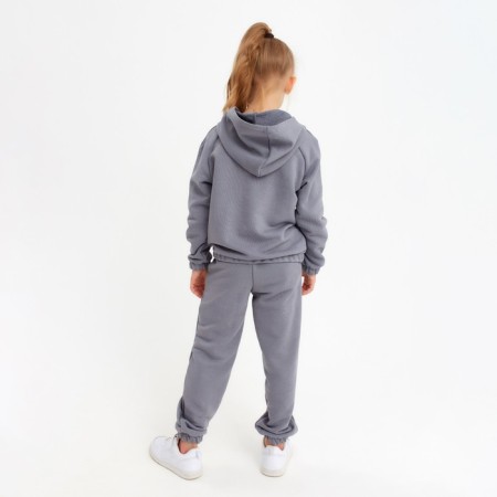 Kids (hoodies, trousers) minku color gray, height 122-3