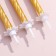 Candles in the cake "Spiral", 6 cm, gold, set 10 pcs
