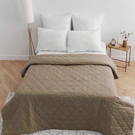 Cover 200x215cm, beige, synthetic winterizer 100g/m, microfiber 80g/m, 100% polyester
