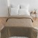 Cover 200x215cm, beige, synthetic winterizer 100g/m, microfiber 80g/m, 100% polyester
