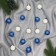 Set of balls plastic D-3 cm, 15 pcs "shine" white blue