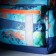 Baby backpack on a zipper, an external pocket, a reflective strip, the color of turquoise