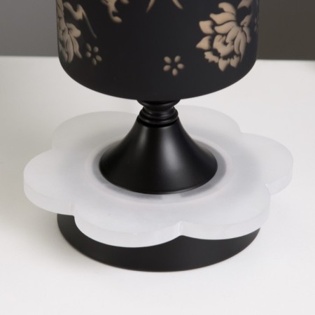 Aroma lace with backlight "Flowers" E14 40W +RGB black 10x10x24.5 cm-4