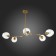 Suspended EVOLUCE lamp. Sle154823-05. Rametto. 5x40 watts, E27, 139x78x33 cm, golden color