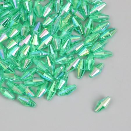 Beads for creativity Plastic "Rhombus Crystal Hologography" Set 20 grams 0.6x0.6x1.2 cm 989629-1