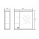 Cabinet-mirror ethno 55 left 15 cm x 55 cm x 70 cm