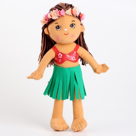 Soft toy "doll" in a flower rim, 35 cm
