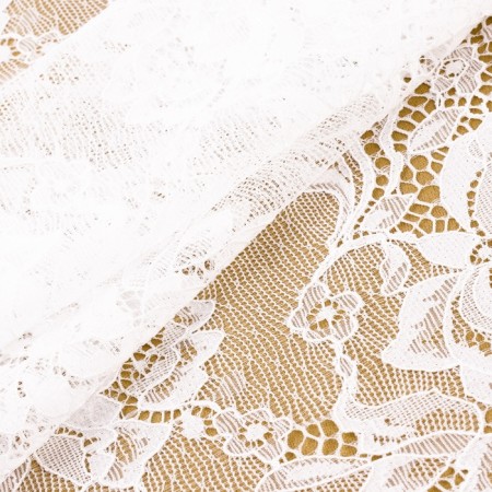 Lace elastic fabric, 180 mm × 2.7 ± 0.5 m, white color-1