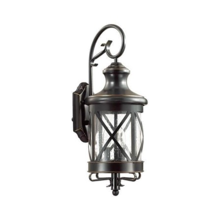 Street wall lamp SATION, 3x60W, E14, IP44, Black Color-1
