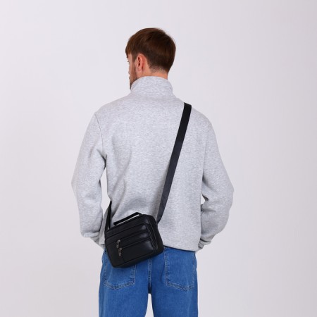 Male bag, black color-7