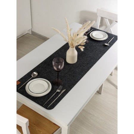 The path on the table "Gray", 40 × 150 cm, thickness 4 mm, dark gray color