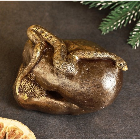 Figure "Snake on Stone" Bronze, 8x11.5cm